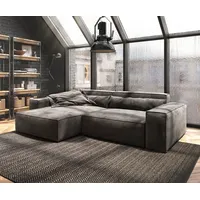 DeLife Ecksofa Sirpio XL Mikrofaser Khakibraun Recamiere variabel