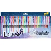 Folia Mega Selection Gelschreiber-Set transparent 1,0 mm, Schreibfarbe: farbsortiert,