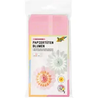 Folia Papiertütenblumen SWEET BLOSSOM Bastelset für 2 Papierblüten rosa