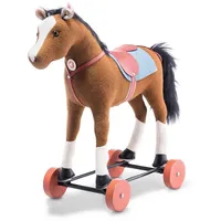 Steiff 006838 Friedhelms Pferd auf Rädern, braun 32 cm