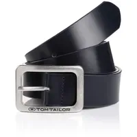 Tom Tailor Damengürtel Leder 4 cm blau 80