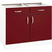 WIHO KÜCHEN Unterschrank »Flexi«, Breite 100 cm rot