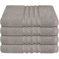 SCHIESSER Frottier-Handtücher Milano im 4er-Set (50x100cm) grau