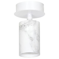 Licht-Erlebnisse Deckenlampe GU10 Grau Weiß Marmor Optik Metall Deckenleuchte
