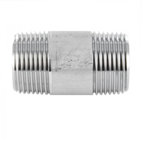 SST Edelstahl Rohrdoppelnippel V4A Gewindefitting 1/2" x 60 mm