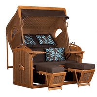Natur24 Strandkorb PURE Madura XXL 145 x 85 x