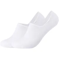 CAMANO Herren Unisex Fashion Sneaker Invisible 2p Füßlinge Weiß