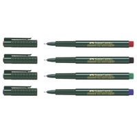 Faber-Castell Fineliner farbsortiert 0,4 mm, 10 St.