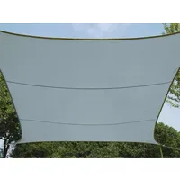 Perel Sonnensegel Lichtgrau Quadratisch 3,6 x 3,6 m