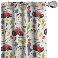 ABAKUHAUS Bauernhof Vorhänge, Gardinen, Gärtner Landwirtschaft Traktor, Fensterbehandlungen für