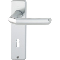 HOPPE Kurzschildgarnitur Birm.1117/202KP Alu.F1 OB eck.Drückergrt.HOPPE