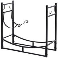 Costway Kaminholzregal 84 x 33 x 76 cm schwarz