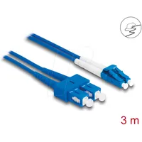 DeLock 87924 Glasfaser LWL Anschlusskabel 3m Blau [1x LC-Stecker