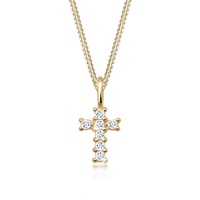 Elli PREMIUM Kreuz Religion Glaube Symbol Topas 585 Gelbgold