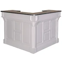 Casa Padrino Landhausstil Theke Grau / Silber 140 x