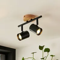 LINDBY Xiomara, 2-flammig, 27 cm lang, Holz