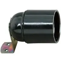 Kopp 214015085 Isolierstoff-Fassung, E27, mit Befestigungswinkel, schwarz