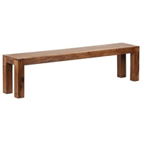 KADIMA DESIGN Sitzbank Braun, Holz, Echtholz, Rechteckig, 180x45x35 cm