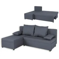 Homcom Ecksofa - grau - Webstoff - mit Liegefunktion