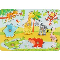 GoKi 57397 - Steckpuzzle Afrikanische Tierkinder
