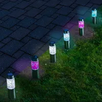 MARELIDA LED Solar Wegleuchten Mosaik - kaltweiße LED -