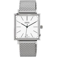 Dugena Herren-Armbanduhr Dessau Carrée, Quarz, Edelstahlgehäuse, Saphirglas, 5 bar
