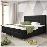 Inter Boxspringbett - schwarz - H3 - 180x200 cm