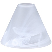 H4L Alabasterglas weiß Ø 155mm E27 Lampenglas Ersatzglas Glasschirm