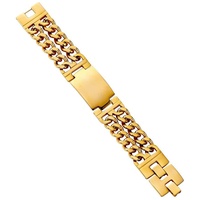 FIRETTI Armband »Schmuck Geschenk Armkette ID-Platte, Panzerkette«, gelbgoldfarben