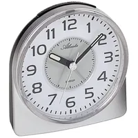 Atlanta Wecker ohne Ticken Quarz Analog Silber - 1996/19