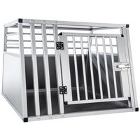 KaHu KAHU® Aluminium Hundetransportbox 82x80x60cm • Transportbox fürs Auto
