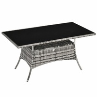 Outsunny Gartentisch 150 x 85 x 74 cm grau/schwarz