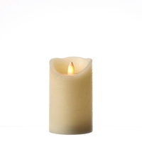 MARELIDA LED Kerze GLOW Echtwachs flackernde tanzende Flamme glimmend