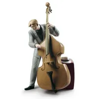 Casa Padrino Porzellan Skulptur Jazz Bassist Mehrfarbig 20 x