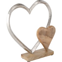 Boltze Dekoaufsteller Carolyn Aluminium Hochzeit 28 cm x 23