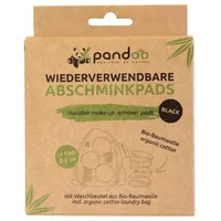 Pandoo Bio-Baumwolle Abschminkpads Schwarz 10 St