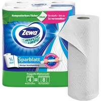 Zewa Küchenrollen WISCH&WEG Sparblatt 2-lagig, 4 Rollen