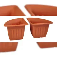 Buri Eck-Blumentopf 28 x 28 x 21,5 cm Terrakotta