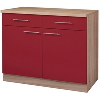 WIHO KÜCHEN Unterschrank »Montana«, 100 cm breit rot