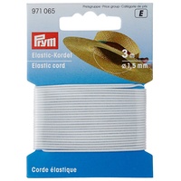 Prym Cordino elastico: 1,5 mm., Tessuto misto poliestere, bianco,
