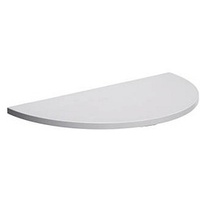 Sodematub Verbindungsplatte lichtgrau, halbrund 80,0 x 40,0 x 1,9
