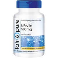 Fair & Pure L-Prolin 500mg, 120 Tabletten, hochdosiert, Nahrungsergänzungsmittel