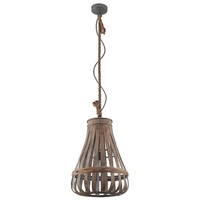 LINDBY Haruno Hängeleuchte aus Rattan, 42 cm