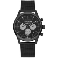 Superdry Herren Multi Zifferblatt Quarz Uhr mit Edelstahl Armband
