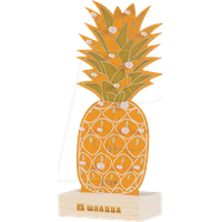 WHADDA Lötbausatz, XL-Platine, Ananas, mit Holzhalter, Bildungs- und kreatives