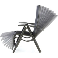VCM 2er Set Alu Liegestuhl Klappstuhl schwarz Fussstütze Sonnenliege