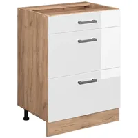 Vicco Küchenunterschrank R-Line 60 cm mit Schubladen, ohne Arbeitsplatte