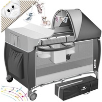 Kidiz KIDIZ® Babybett Reisebett Kinderreisebett Faltbar mit Matratze 120x60,