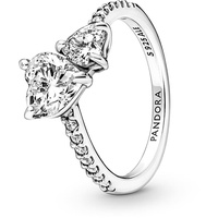 Pandora Timeless Doppel-Herz Funkelnder Ring aus 952 Sterling Silber