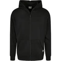 URBAN CLASSICS Organic Full Zip Kapuzenpullover Black L